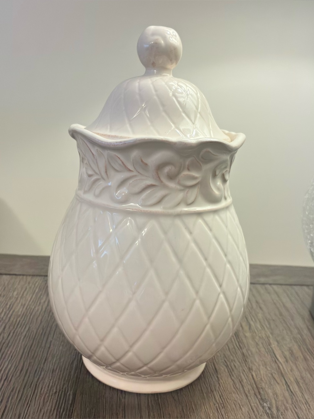 Ivory Ceramic Canister